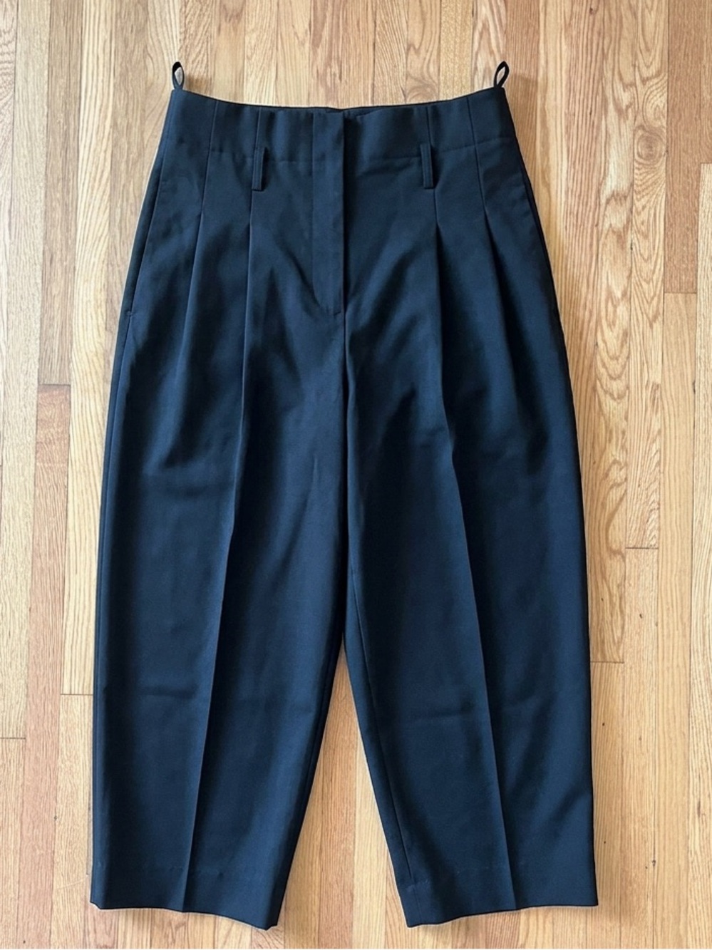 CELINE by PHOEBE PHILO CROPPED BLACK CARROT PANTS